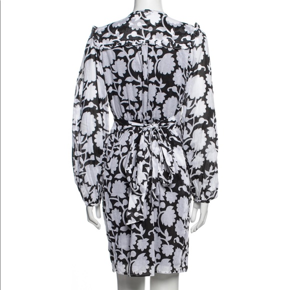 NWT Banjanan Dora Dress in Shadow Bloom Black and White - Picture 2 of 7